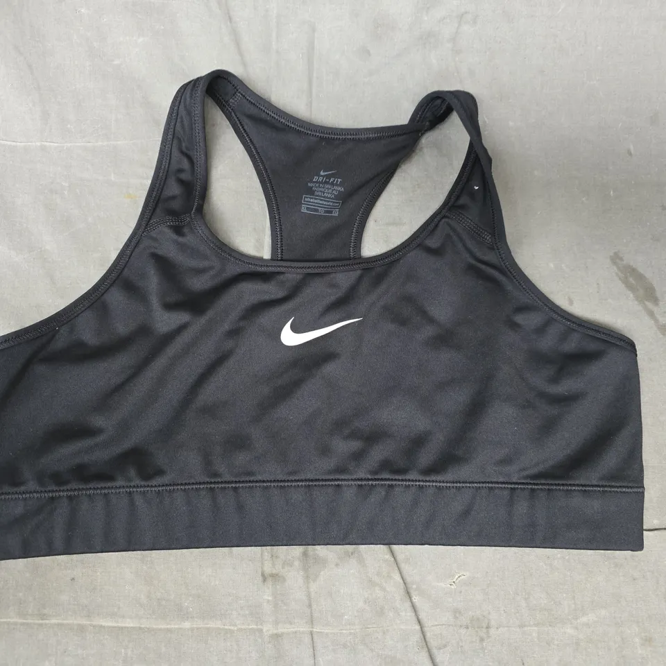 NIKE DRI-FIT SPORTS BRA IN BLACK SIZE XL