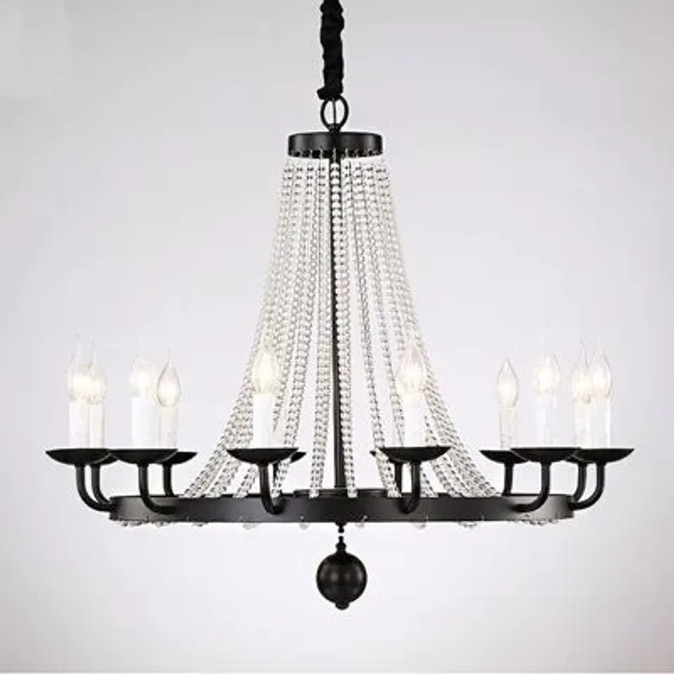 BOXED TACKETT 12-LIGHT CANDLE STYLE CHANDELIER (1 BOX)