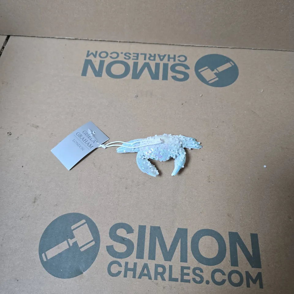 BOX OF APPROXIMATELY 200 GISELA GRAHAM LONDON BLUE CRAB ORNAMENT