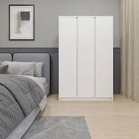 BOXED MALVERN 3 DOOR WARDROBE - WHITE (3 BOXES)