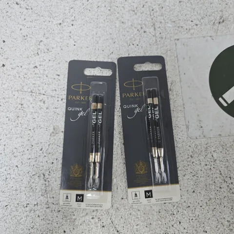 PARKER QUINK GEL PEN REFILLS - 2-PACK (M, BLACK)