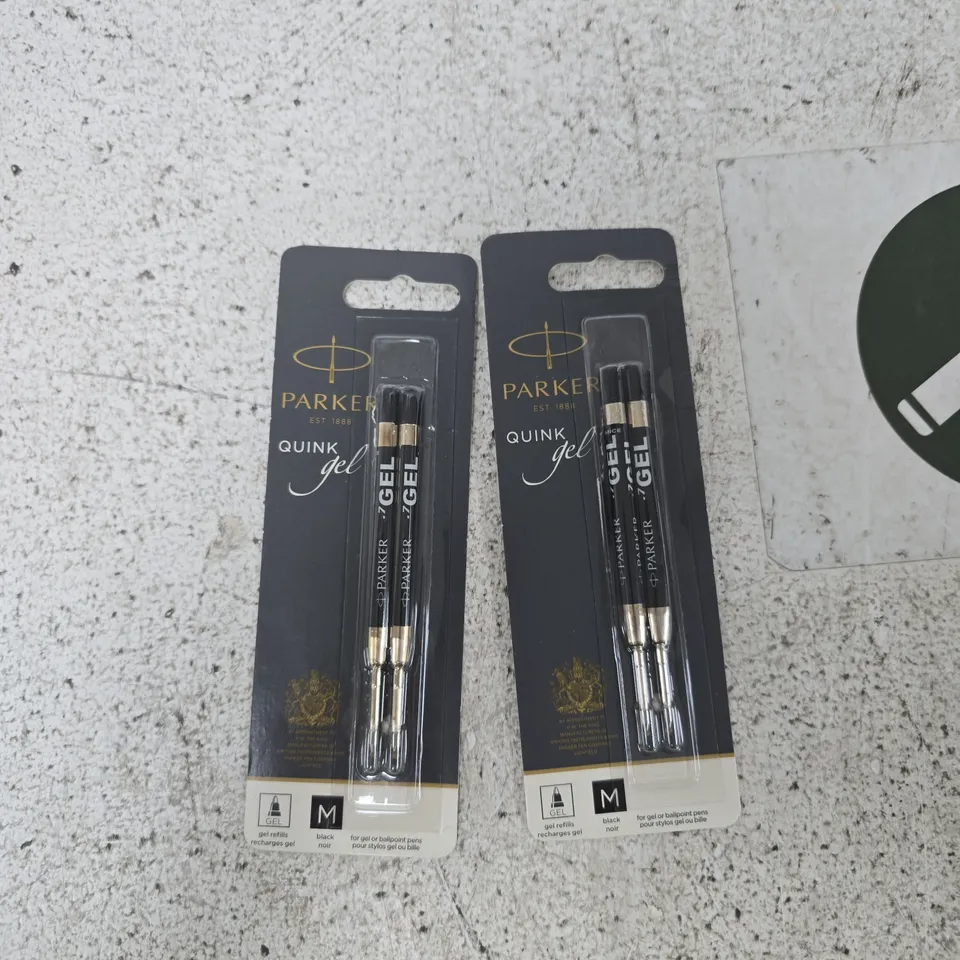 PARKER QUINK GEL PEN REFILLS - 2-PACK (M, BLACK)