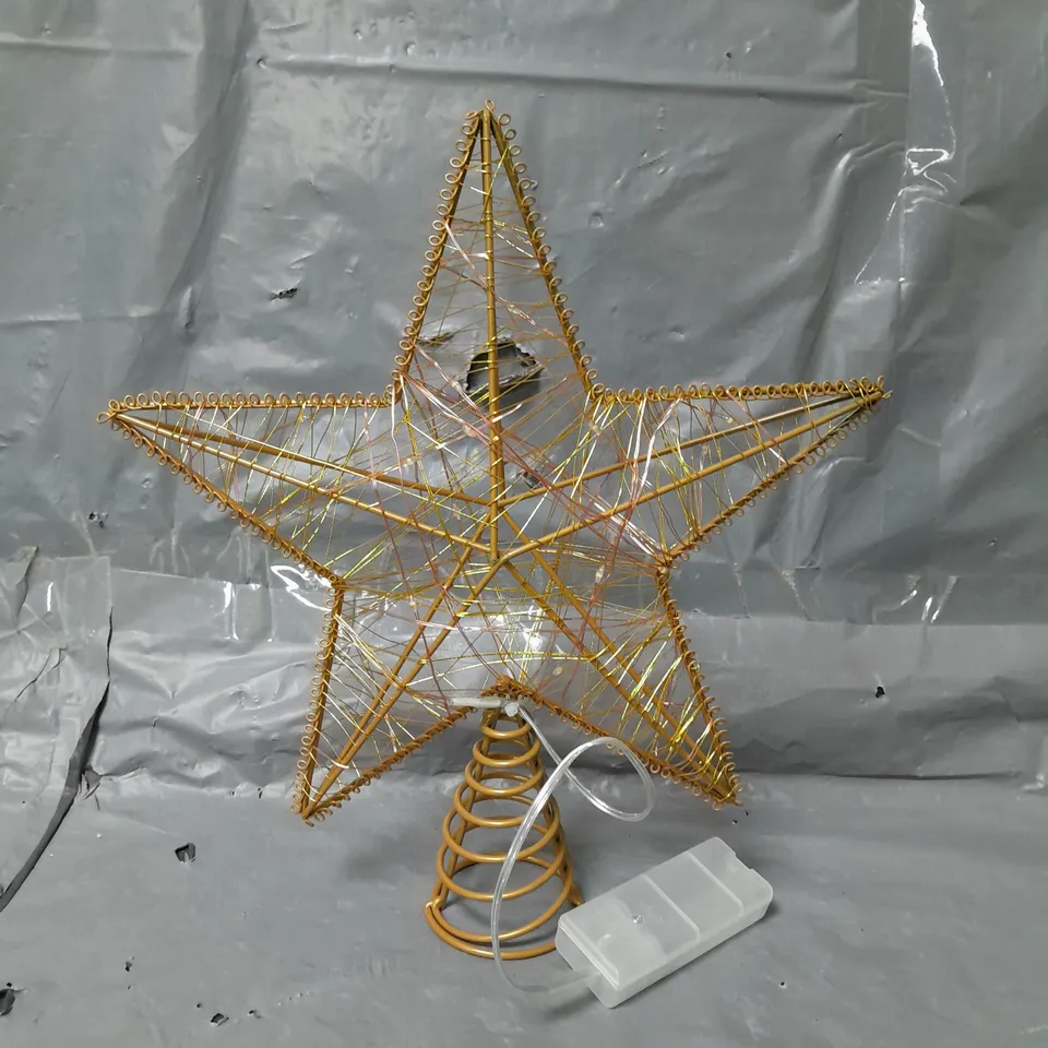 GOLD LIGHT UP TREE TOPPER RRP £17.99