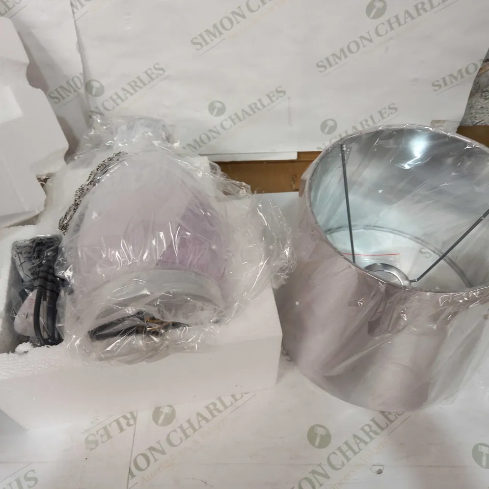 JM BY JULIEN MACDONALD CONFETTI GLASS TABLE LAMP - LILAC