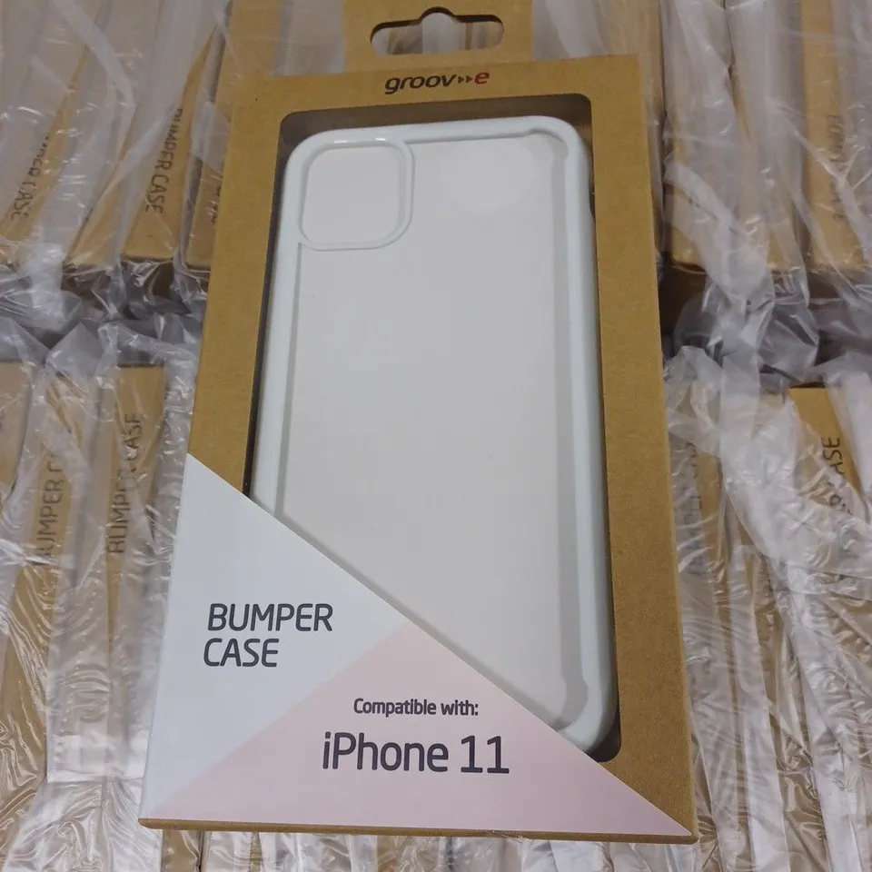 LOT OF APPROXIMATELY 100 GROOVE IPHONE 11 TPU EDGE CASES - WHITE