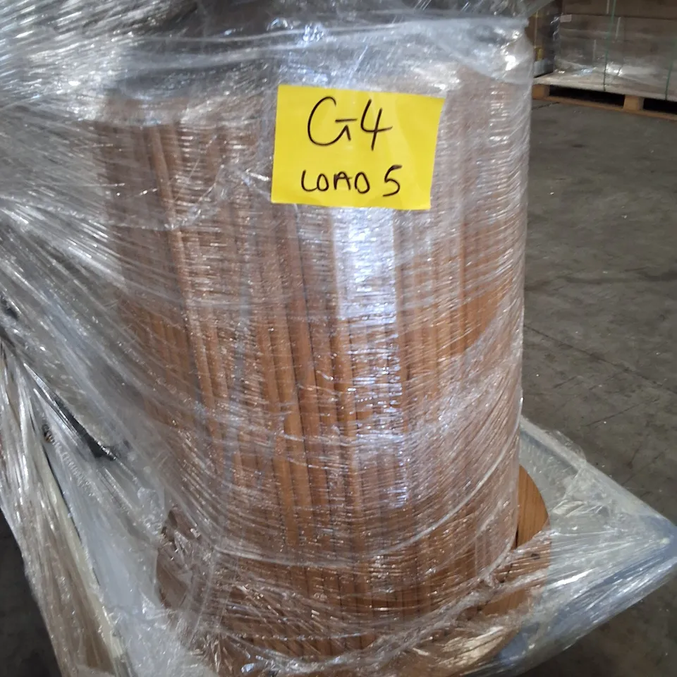 PALLET OF ASSORTED FURNITURE PARTS AND ITEMS TO INCLUDE WOODEN STOOL AND TABLE, SOFA PARTS AND DINING TABLE TOP