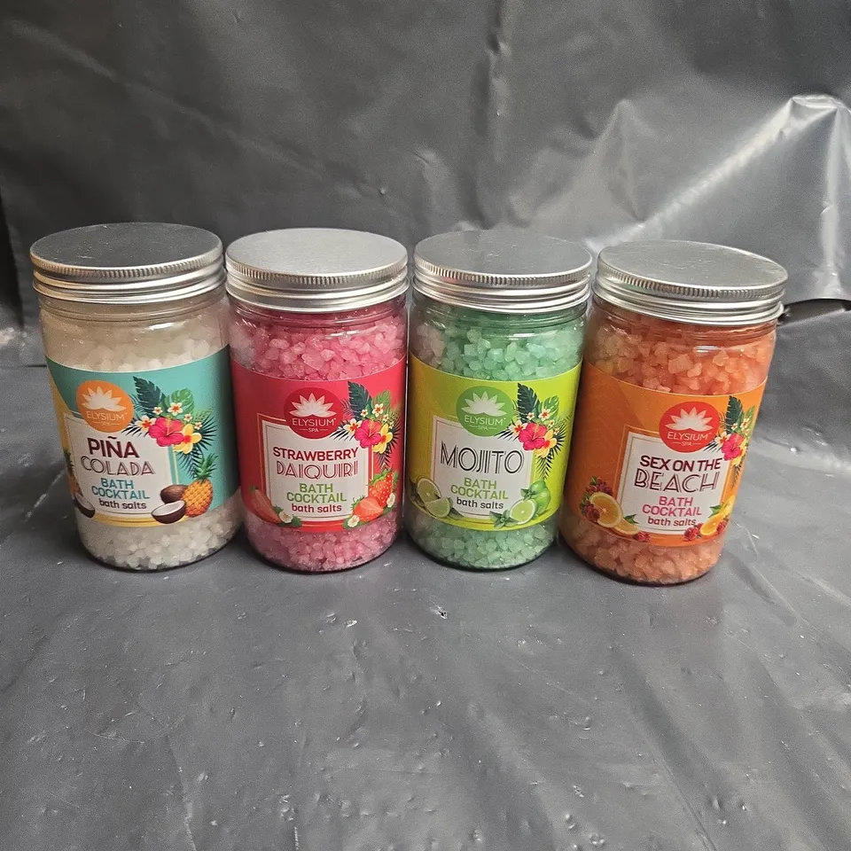 LOT OF 12 ELYSIUM SPA COCKTAIL INSPIRED BATH SALTS