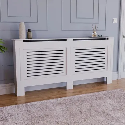 BOXED MILTON RADIATOR COVER, LARGE - WHITE (1 BOX)