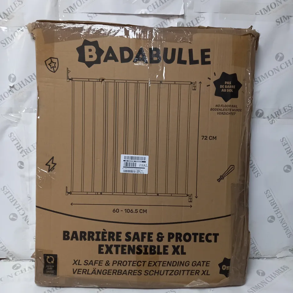 BOXED SAFE & PROTECT XL EXTENDABLE BABY SAFETY GATE  RRP £39.99