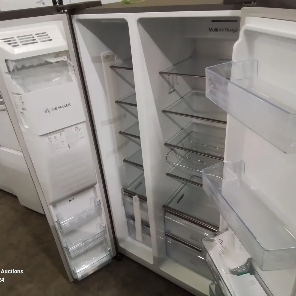 HISENSE DOUBLE-DOOR, FREESTANDING FRIDGE FREEZER WITH ICE AND WATER DISPENSER - COLLECTION ONLY