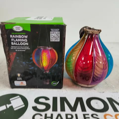 RAINBOW FLAMING BALLOON SOLAR POWERED LIGHT – BOXED
