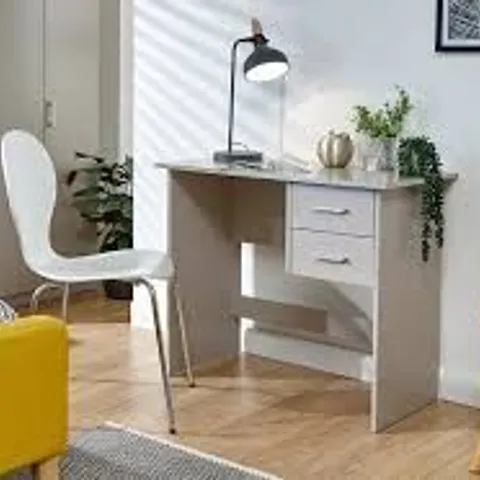 BOXED GFW PANAMA 2 DRAWER DESK GREY (1 BOX)