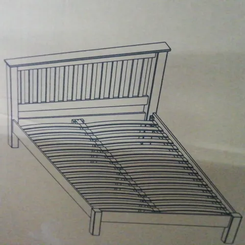 BOXED AMSTERDAM BED 150CM IN WAXED OAK - COMPLETE 3 BOXES 