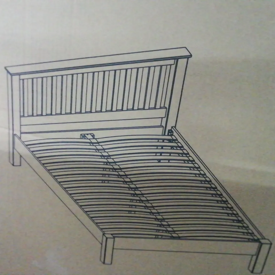 BOXED AMSTERDAM BED 150CM IN WAXED OAK - COMPLETE 3 BOXES 