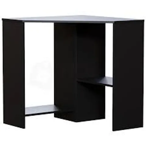 BOXED HETTON CORNER COMPUTER DESK - BLACK (1 BOX)