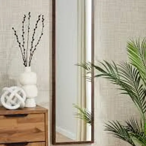 TALL RECTANGULAR MIRROR - NATURAL 125X33.5CM - COLLECTION ONLY