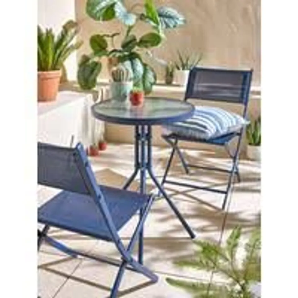 BOXED HAWAII 3 PIECE BISTRO SET - BLUE (1 BOX)