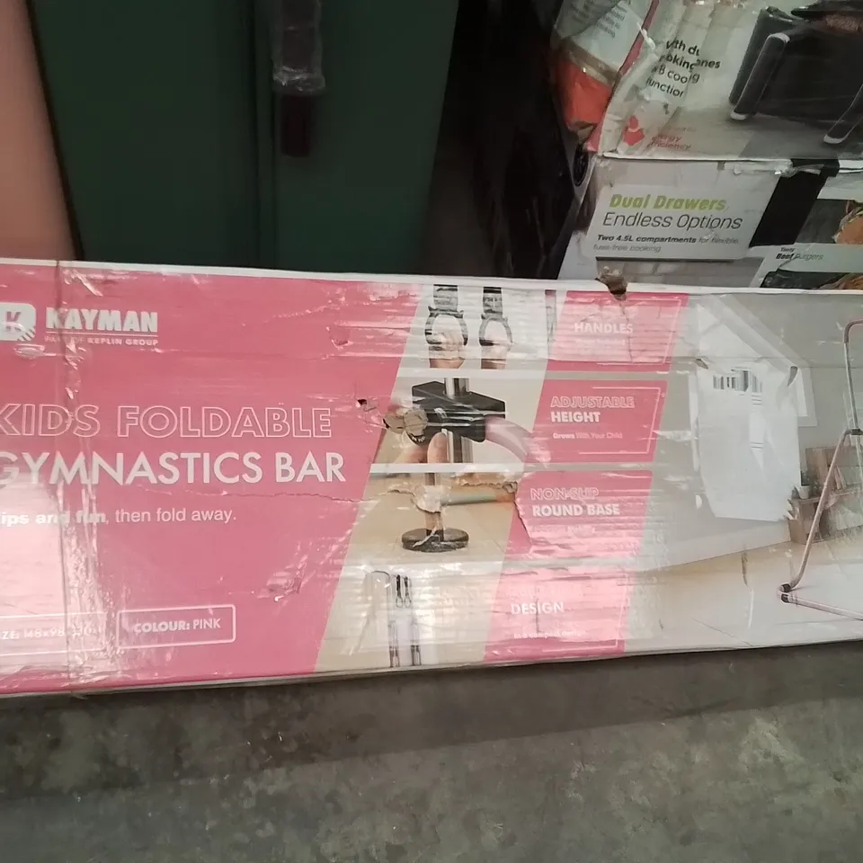KAYMAN KIDS FOLDABLE GYMNASTICS BAR PINK