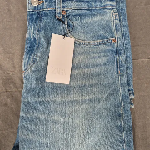 ZARA WIDE LEG JEANS IN BLUE SIZE UK 10