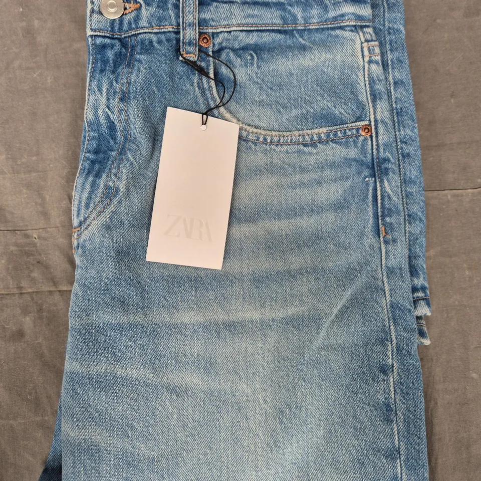 ZARA WIDE LEG JEANS IN BLUE SIZE UK 10