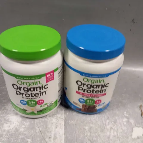 TWO TUBS OF ORGANIC PROTEIN PROTEIN POWDER 510G