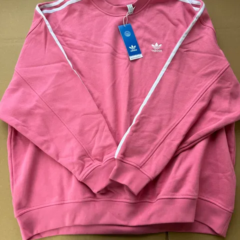 ADIDAS PINK OVERSIZED ORGINAL STYLE SWEATSHIRT IN SIZE 10