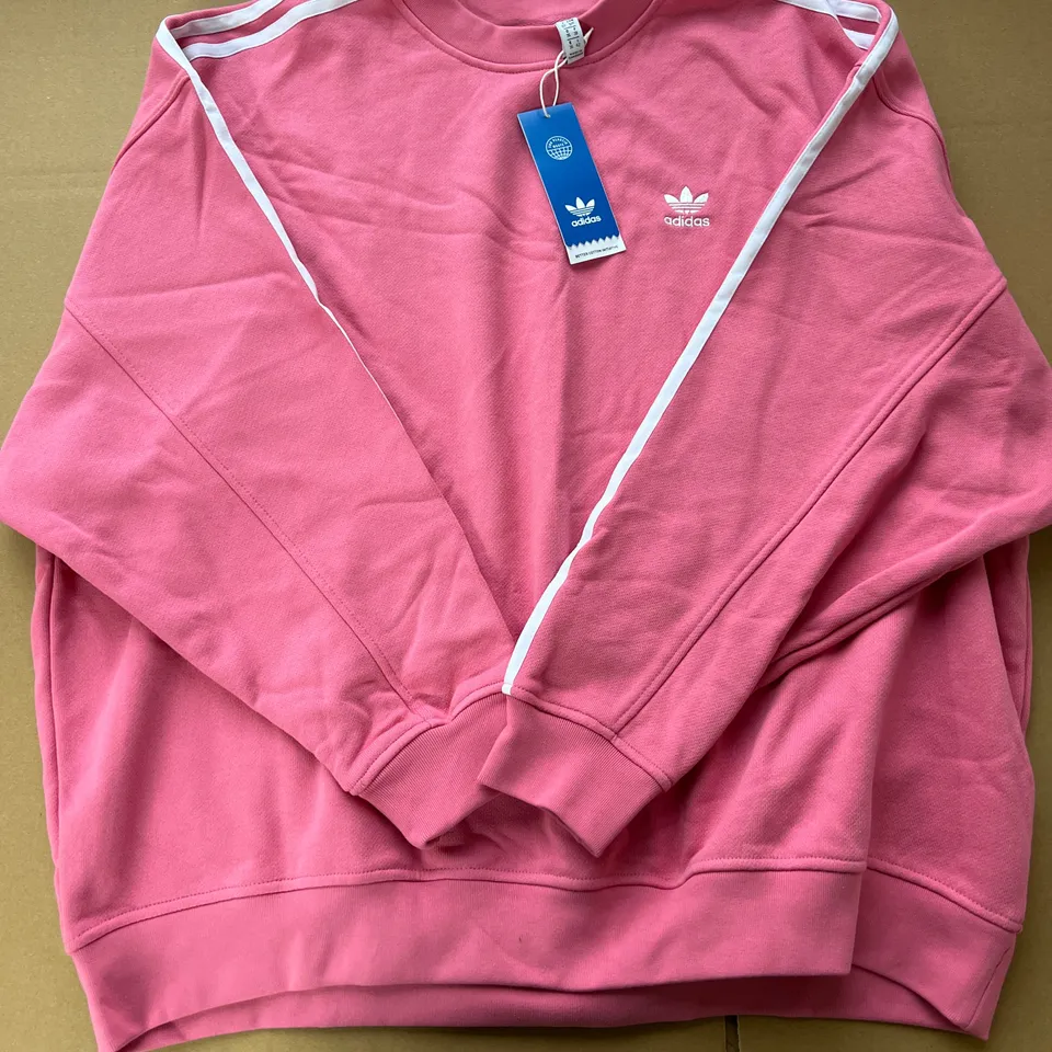 ADIDAS PINK OVERSIZED ORGINAL STYLE SWEATSHIRT IN SIZE 10