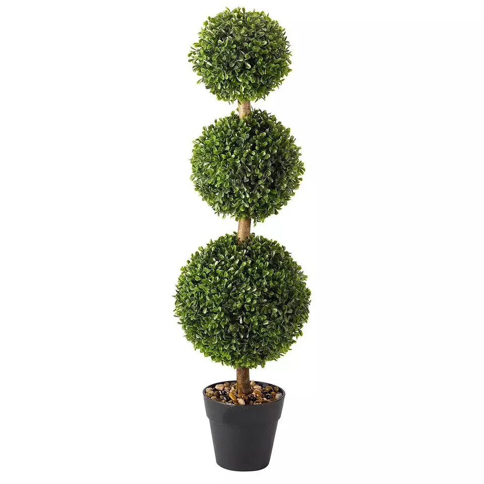 BOXED TRIO FAUX TOPIARY FREE 82CM - COLLECTION ONLY