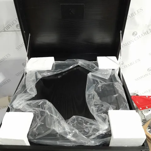 UNBOXED KELLY HOPPEN SET OF NESTING STORAGE BOXES - BLACK - COLLECTION ONLY 