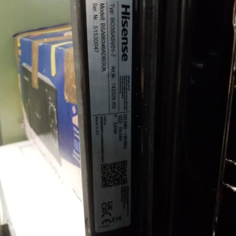 HISENSE HI6 BLACKLINE BSA66346ADBGUK BUILT-IN ELECTRIC SINGLE OVEN