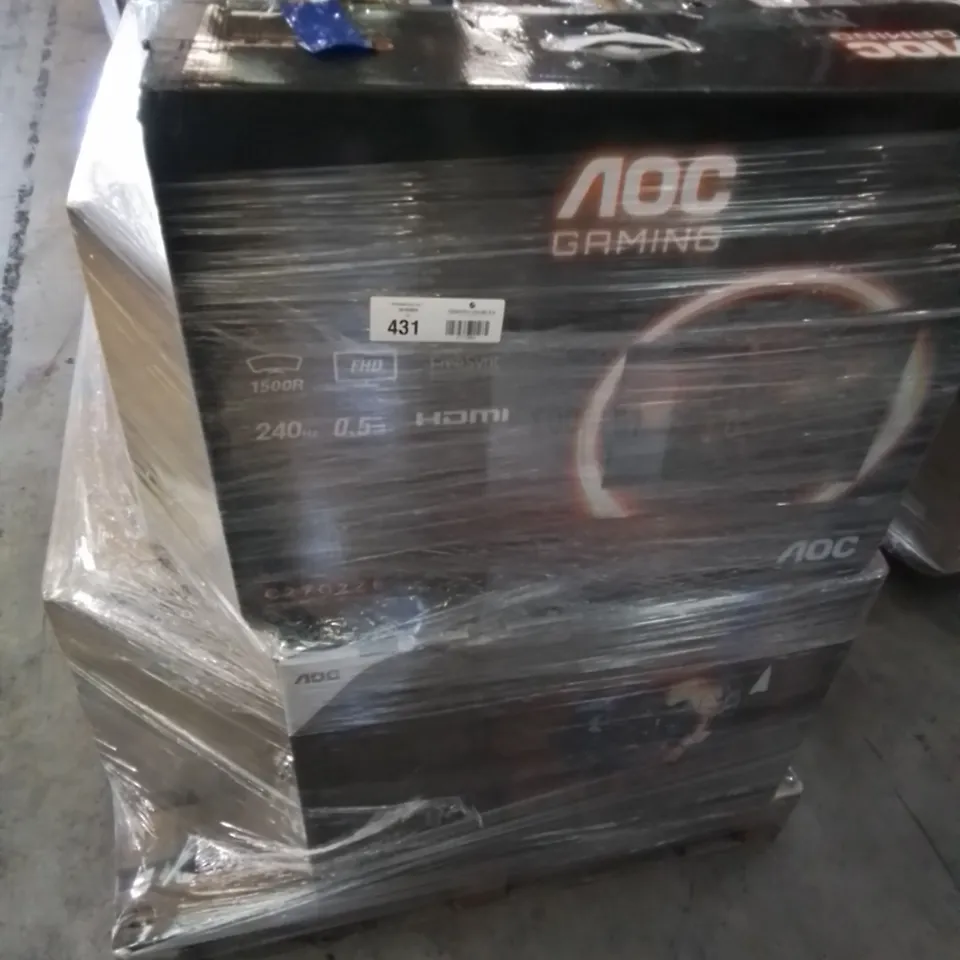 PALLET TO CONTAIN APPROXIMATELY 12 ASSORTED MONITORS. INCLUDES