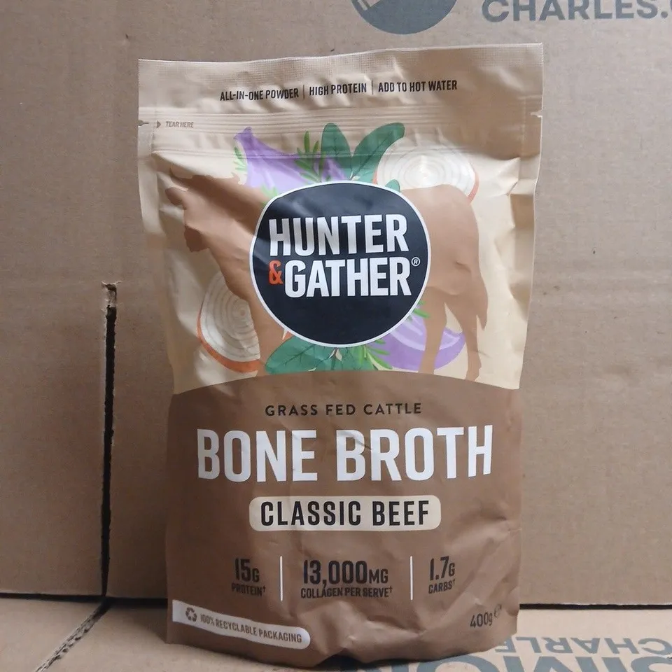 HUNTER & GATHER GRASS FED CATTLE CLASSIC BEEF BONE BROTH (400G)
