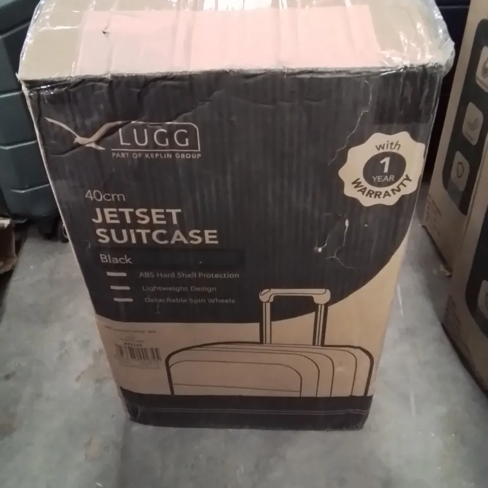 BOXED LUGG 40CM JETSET SUITCASE BLACK