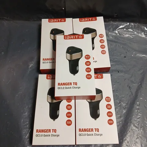 IBRIT RANGER TQ QC3.0 QUICK CHARGE CAR CHARGER – LOT OF 5