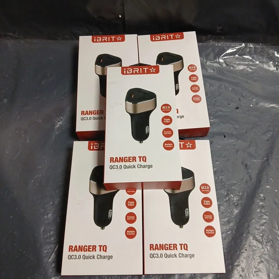 IBRIT RANGER TQ QC3.0 QUICK CHARGE CAR CHARGER – LOT OF 5
