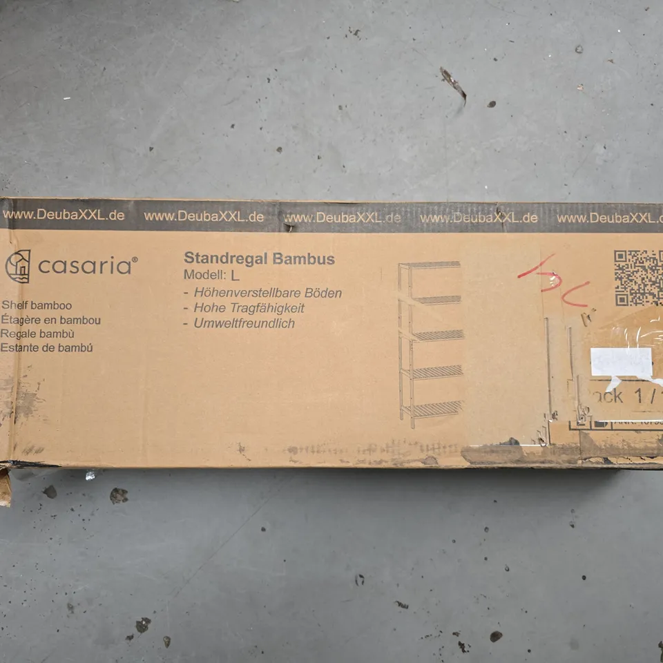 BOXED CASARIA BAMBOO STANDING SHELF UNIT