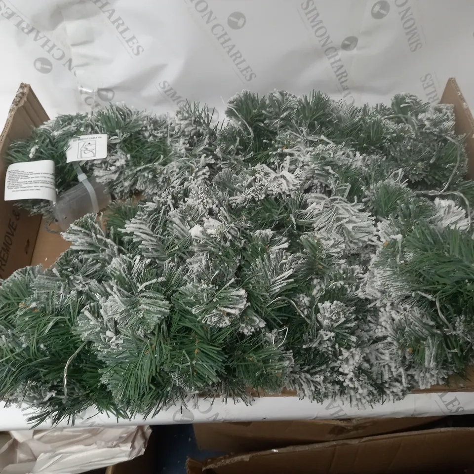 6FT PRE LIT EMPEROR FLOCKED GARLAND RRP £44.99