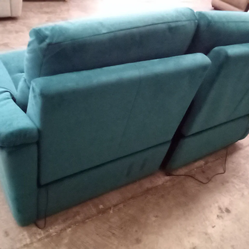 DESIGNER G PLAN HURST LARGE SOFA ELECTRIC RECLINER DBL - PLUSH MALLARD FABRIC 