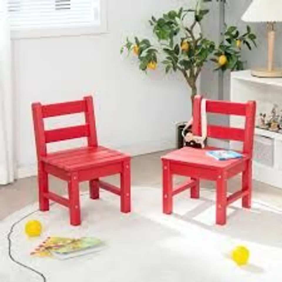 BOXED TODDLER ACTIVITY PLAY STUDY CHAIRS CHILDREN FURNITURE OUTDOOR & INDOOR RED