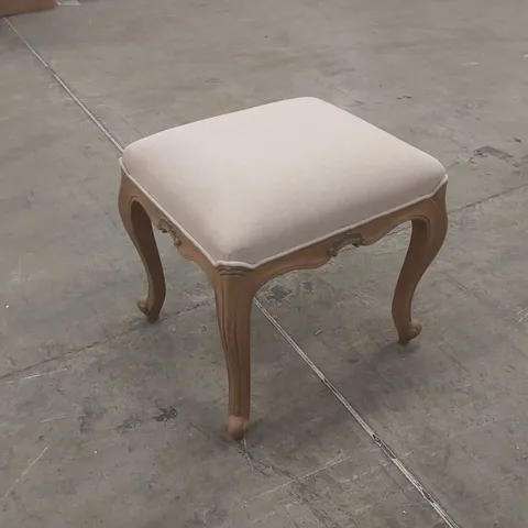 DESIGNER WOODEN STOOL WITH UPHOLSTERED SEAT