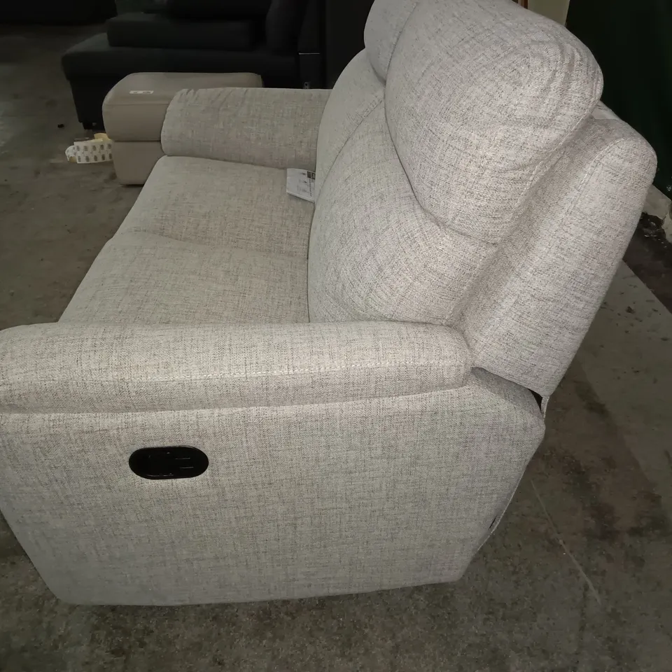 LINEA FABRIC MANUAL RECLINER 2-SEATER SOFA IN LIGHT GREY