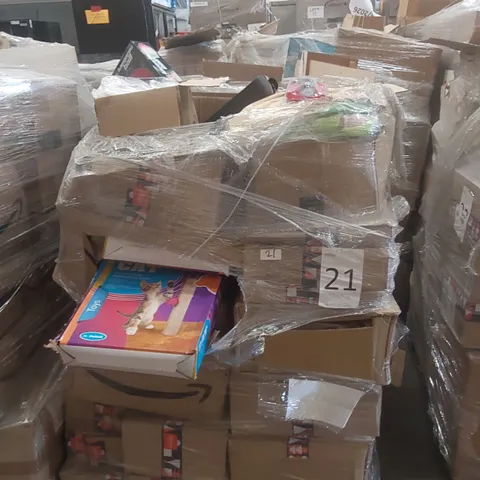 PALLET TO CONTAINING A VERY LARGE QUANTITY OF ASSORTED ITEMS INCLUDING: CAT TREES, LEATHER PUNCHERS, MULTI PURPOSE TRAYS, KANGAROO BALLS, DRY FOOD CONTAINERS ECT