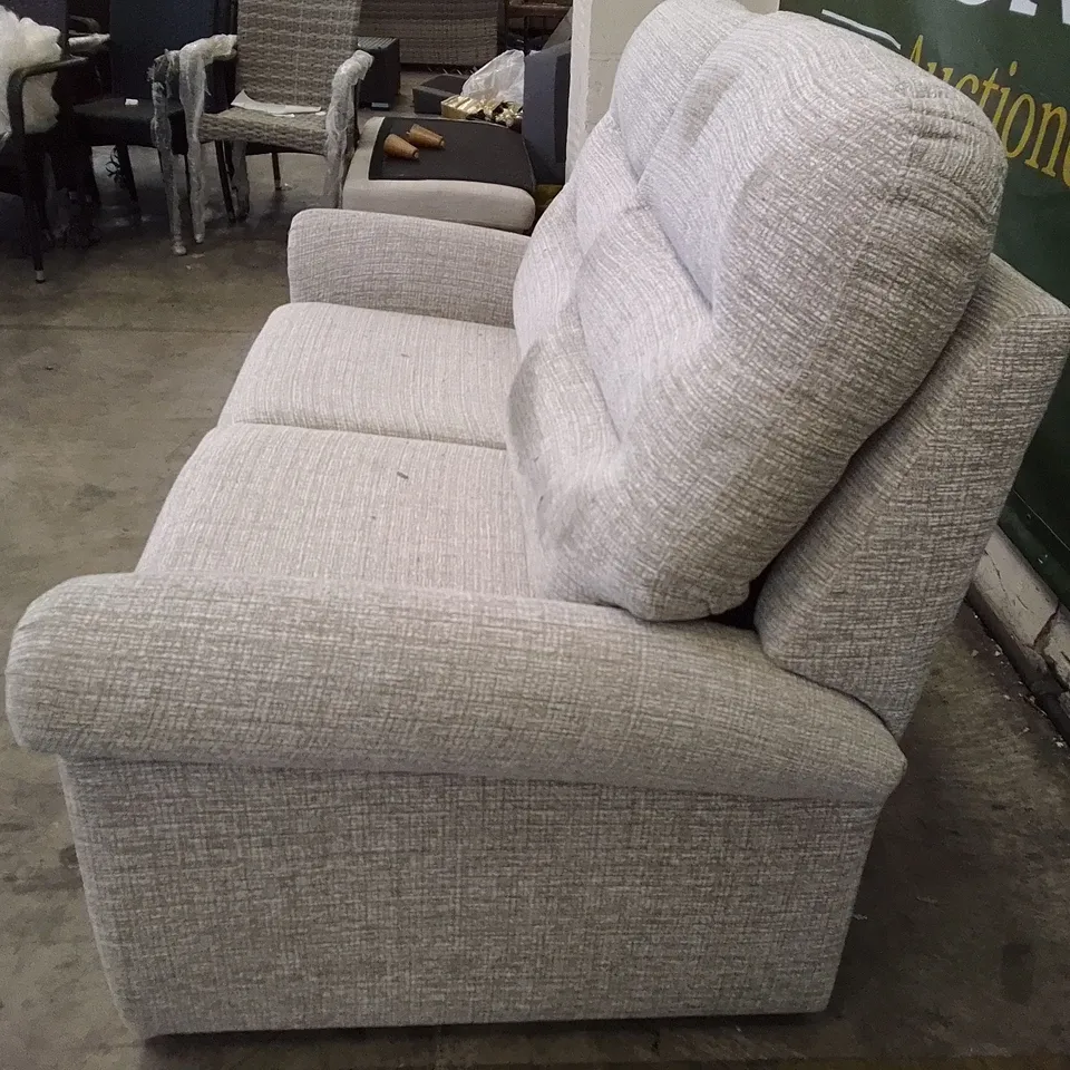 QUALITY DESIGNER G-PLAN HOLMES 2 SEATER SOFA - LOOM SHALE FABRIC