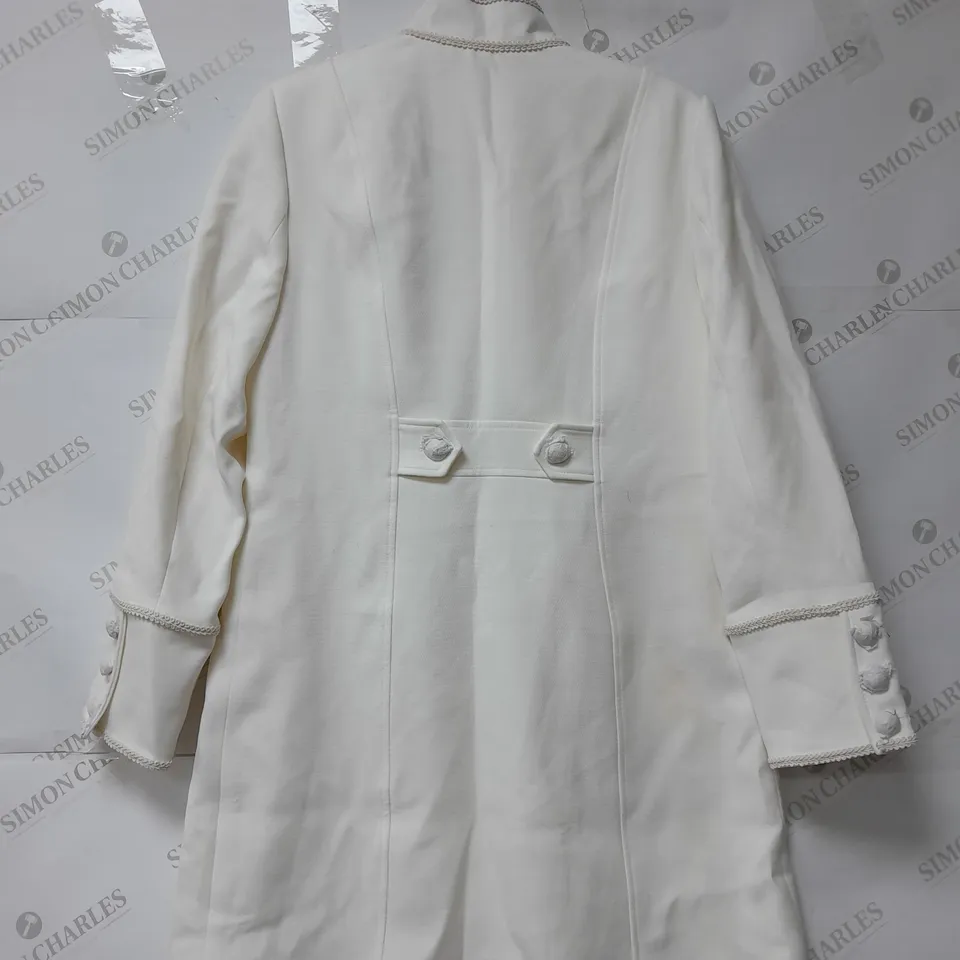 JULIEN MCDONALD LADIES CREAM COAT SIZE 20