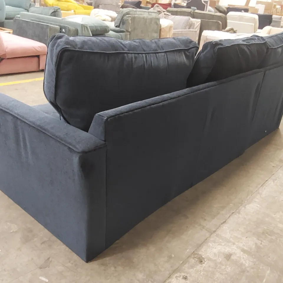 QUALITY DESIGNER THE BISHOPSTROW CHAISE STORAGE SOFA - BLUE FABRIC RIBBON 