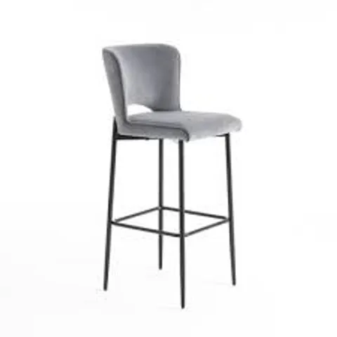 BOXED HALLOWELL BAR STOOL - GREY (1 BOX)
