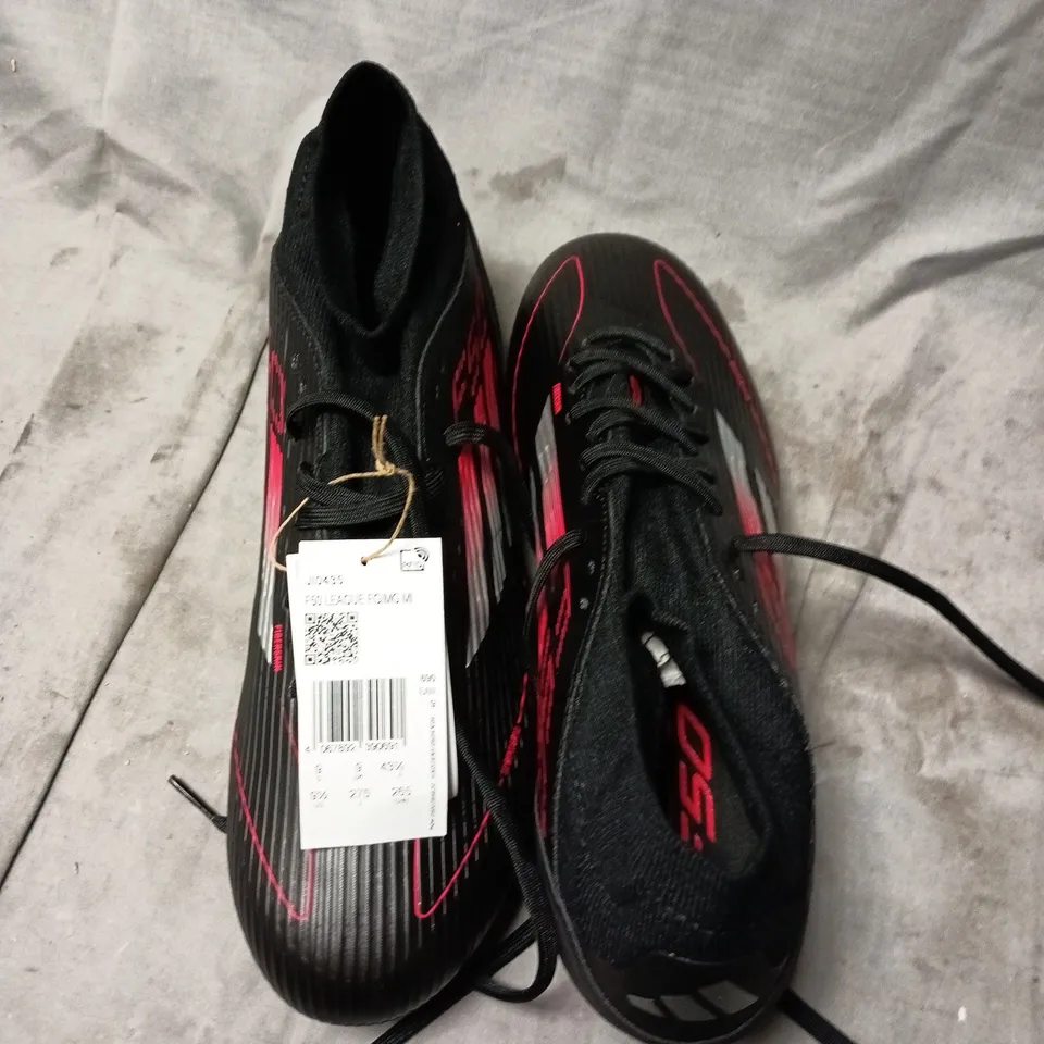 ADIDAS F50 LEAGUE FG/MG MI FOOTBALL BOOTS – BLACK WITH PINK ACCENTS, UK 9