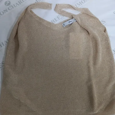 MNG GOLDEN CROPPED BLOUSE - EUR MEDIUM