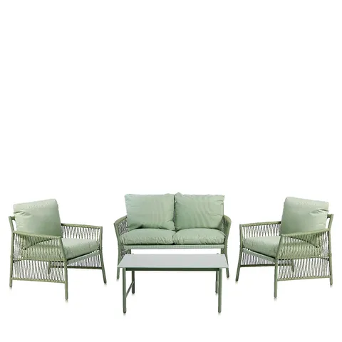 MY GARDEN STORIES 2 CHAIRS, SOFA & TABLE ROPE CONVERSATION SET