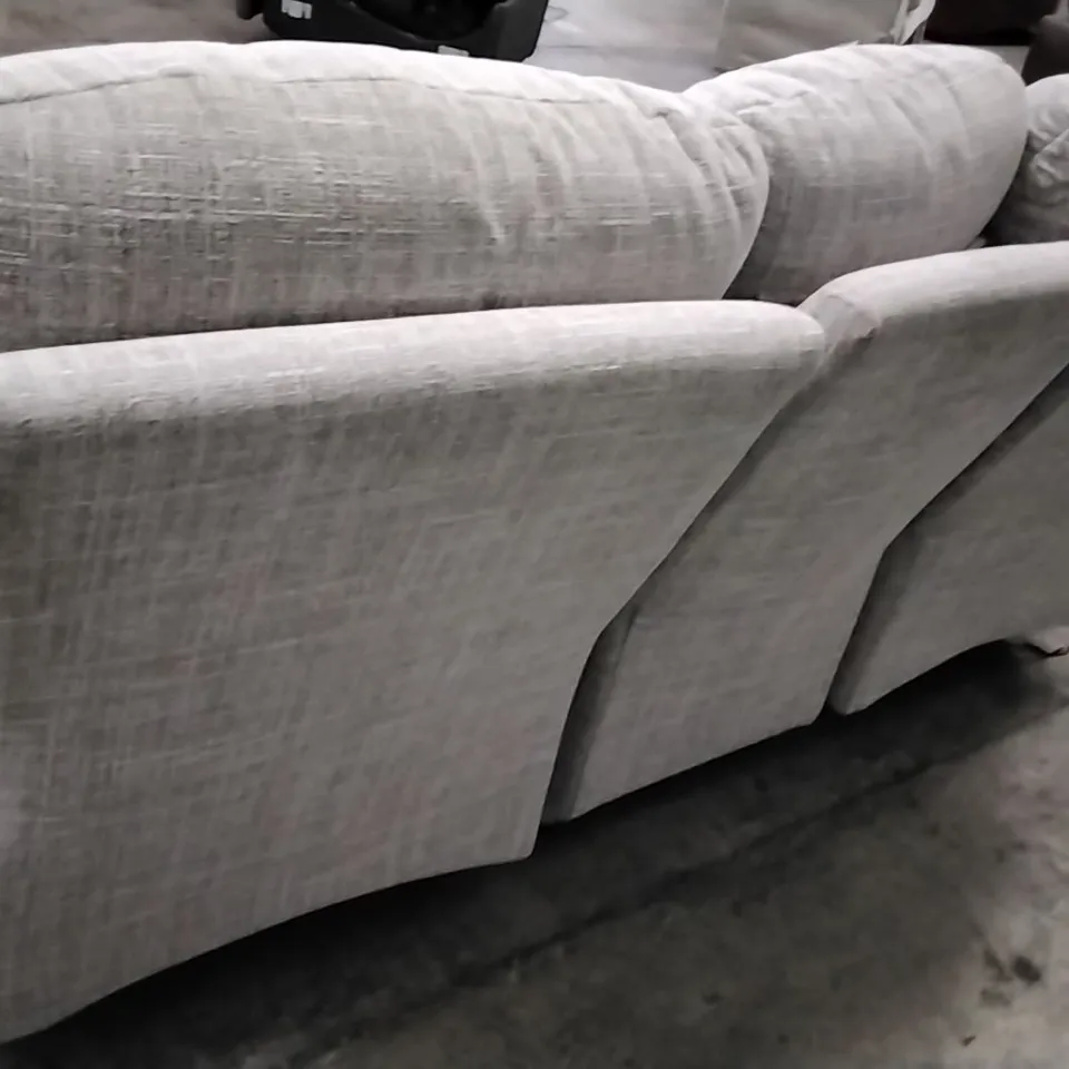 QUALITY BRITISH DESIGNER G PLAN MANUFACTURED CHLOE C 3 SEATER ELECTRIC RECLINER DBL SOFA - BEACH OATMEAL FABRIC 